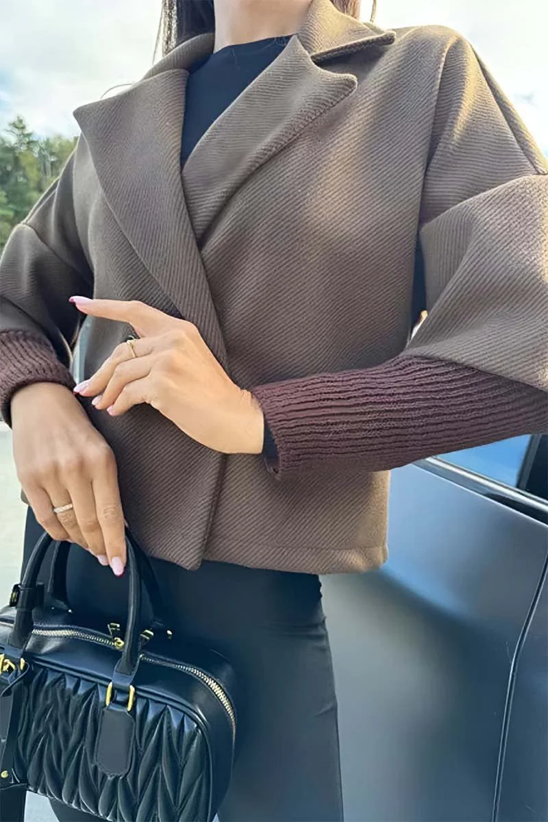 Women's casual lapel short coat